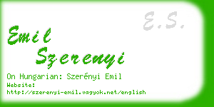 emil szerenyi business card