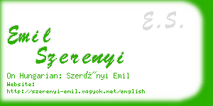 emil szerenyi business card